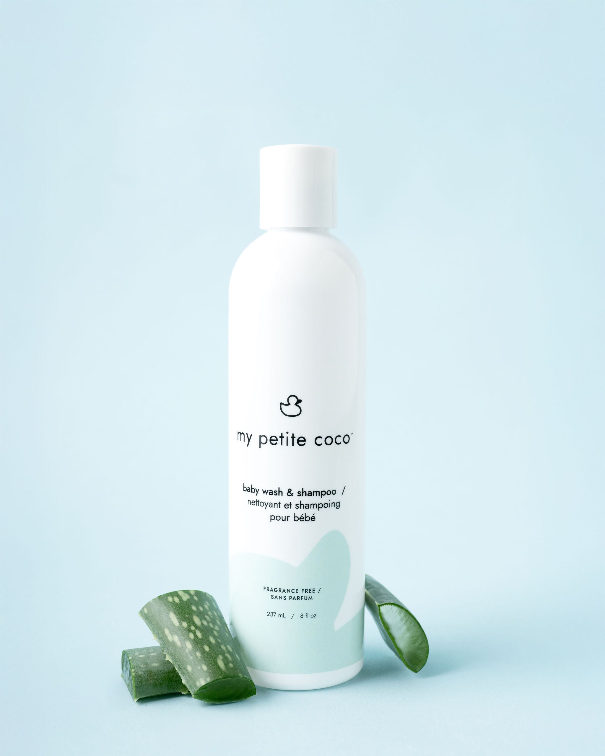 My Petite Coco baby wash & shampoo, perfect for a tear-free bath experience.