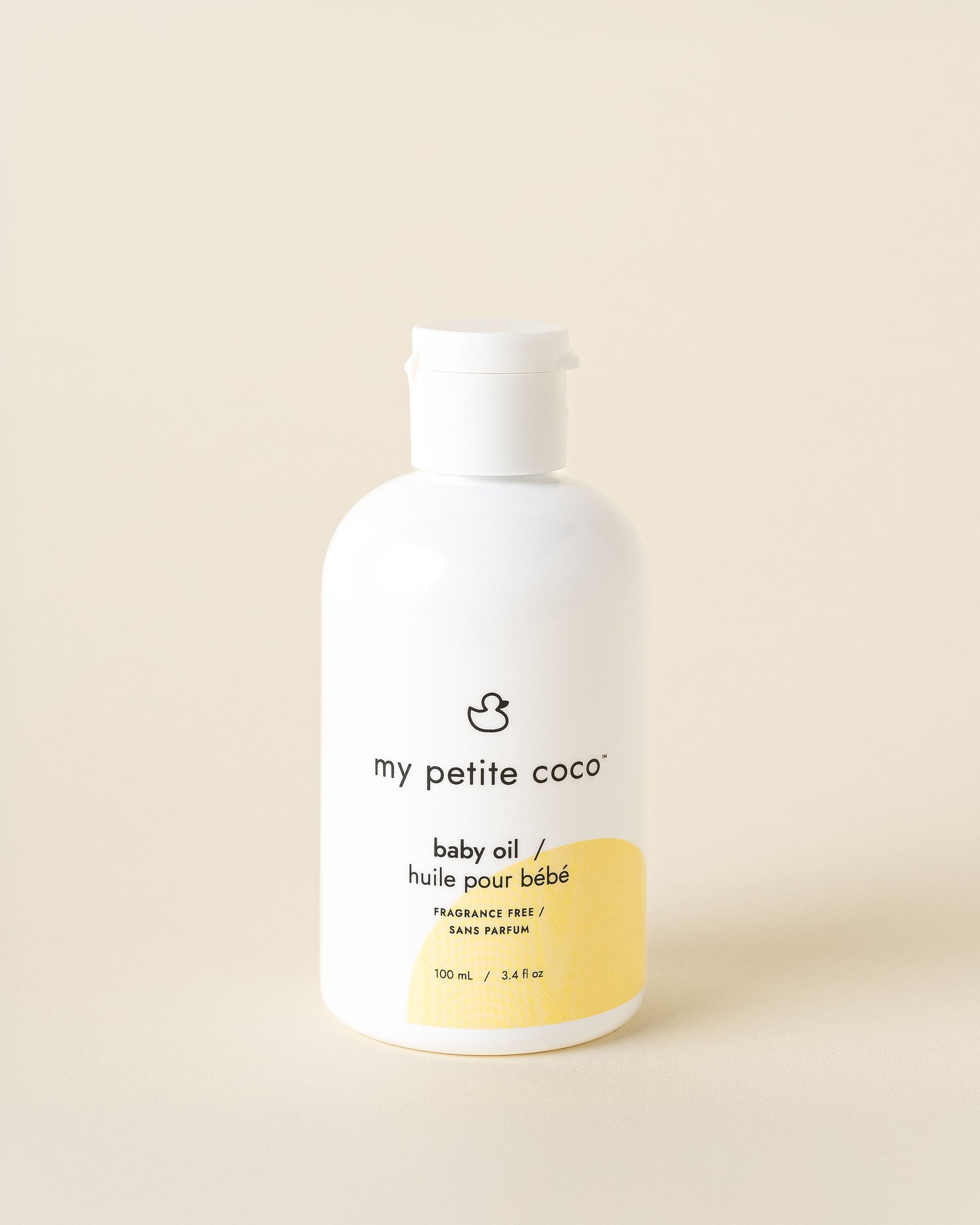 My Petite Coco baby oil bottle, crafted for soft and nourished baby skin.