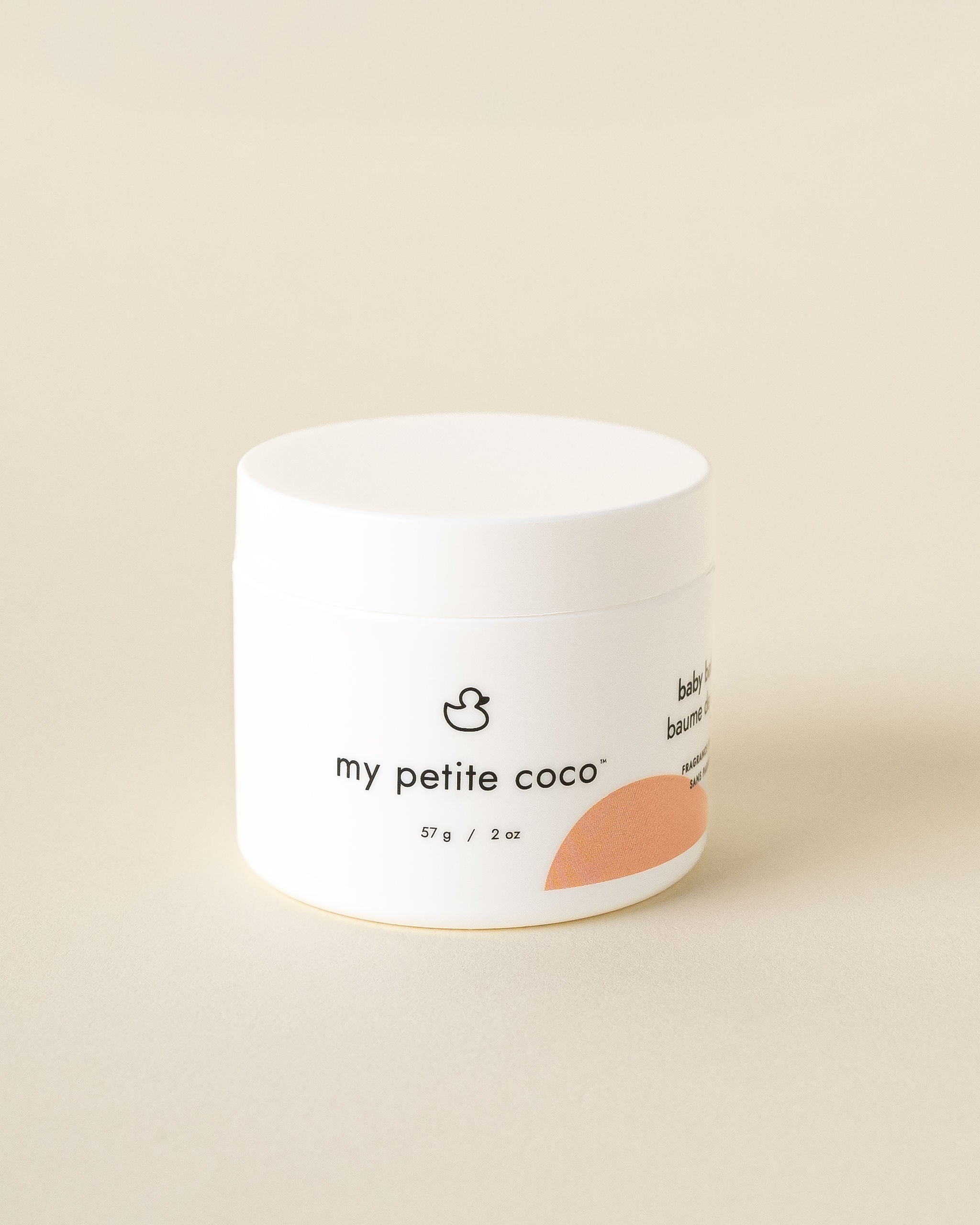 My Petite Coco baby balm in a jar, formulated for extra hydration and skin protection.